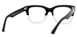 Gaydeh Rectangle Black Clear Glasses5