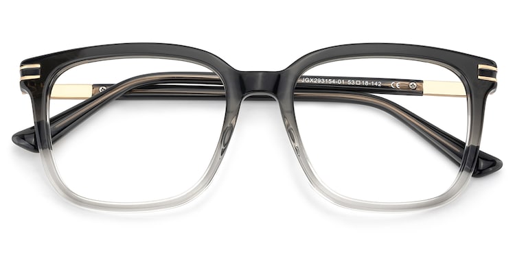 Kenny Square Gray-Crystal Glasses