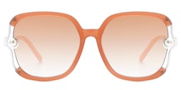 Steffanie Square Orange Sunglasses0