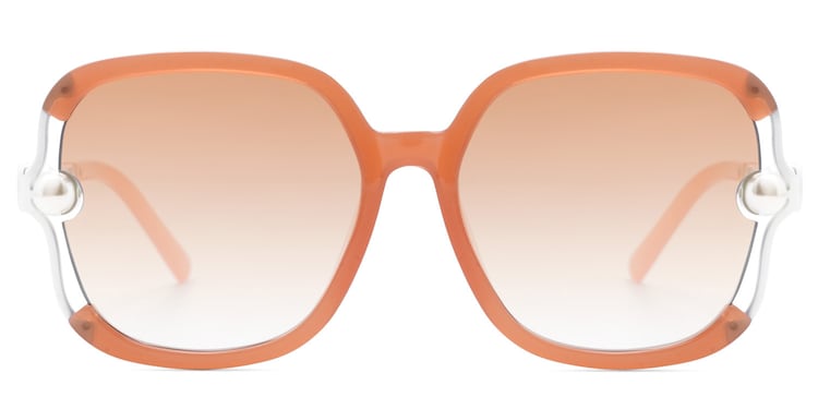 Steffanie Square Orange Sunglasses