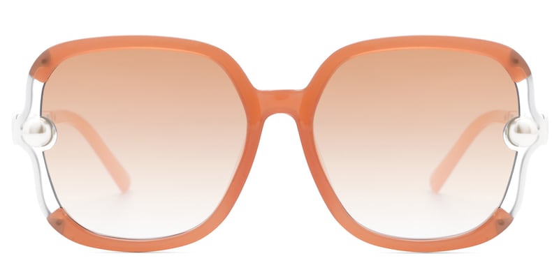 Steffanie Square Orange Sunglasses