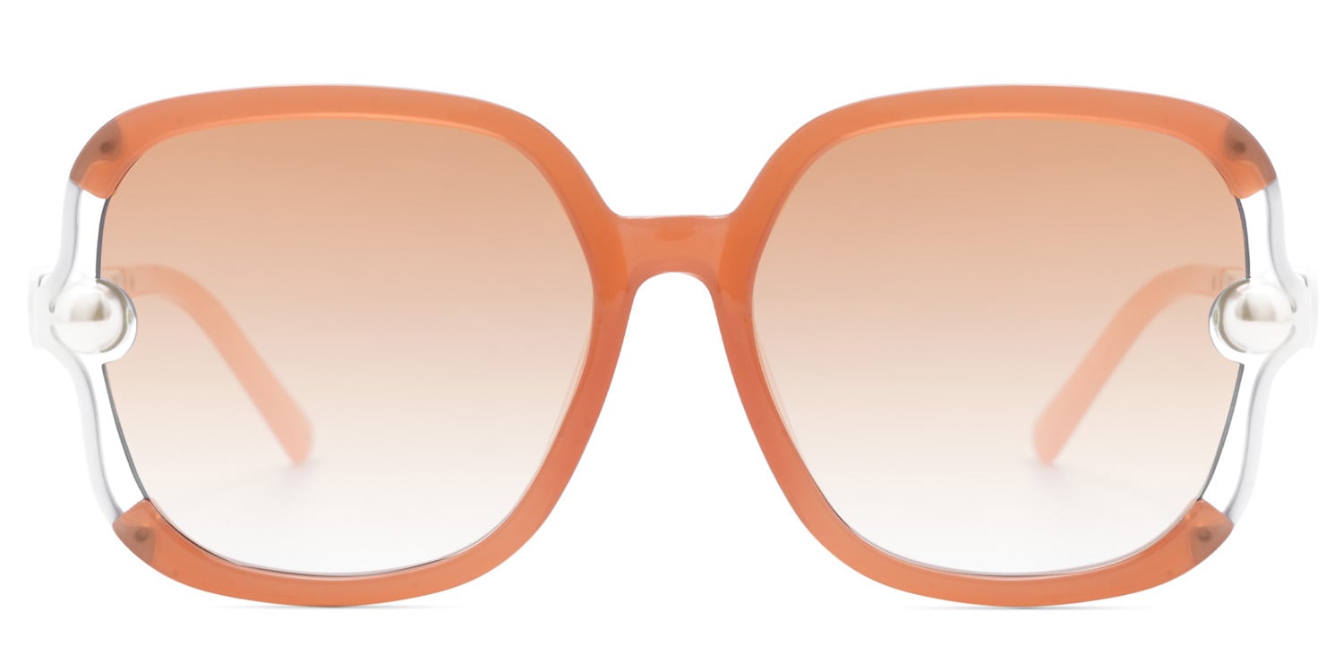 Steffanie Square Orange Sunglasses