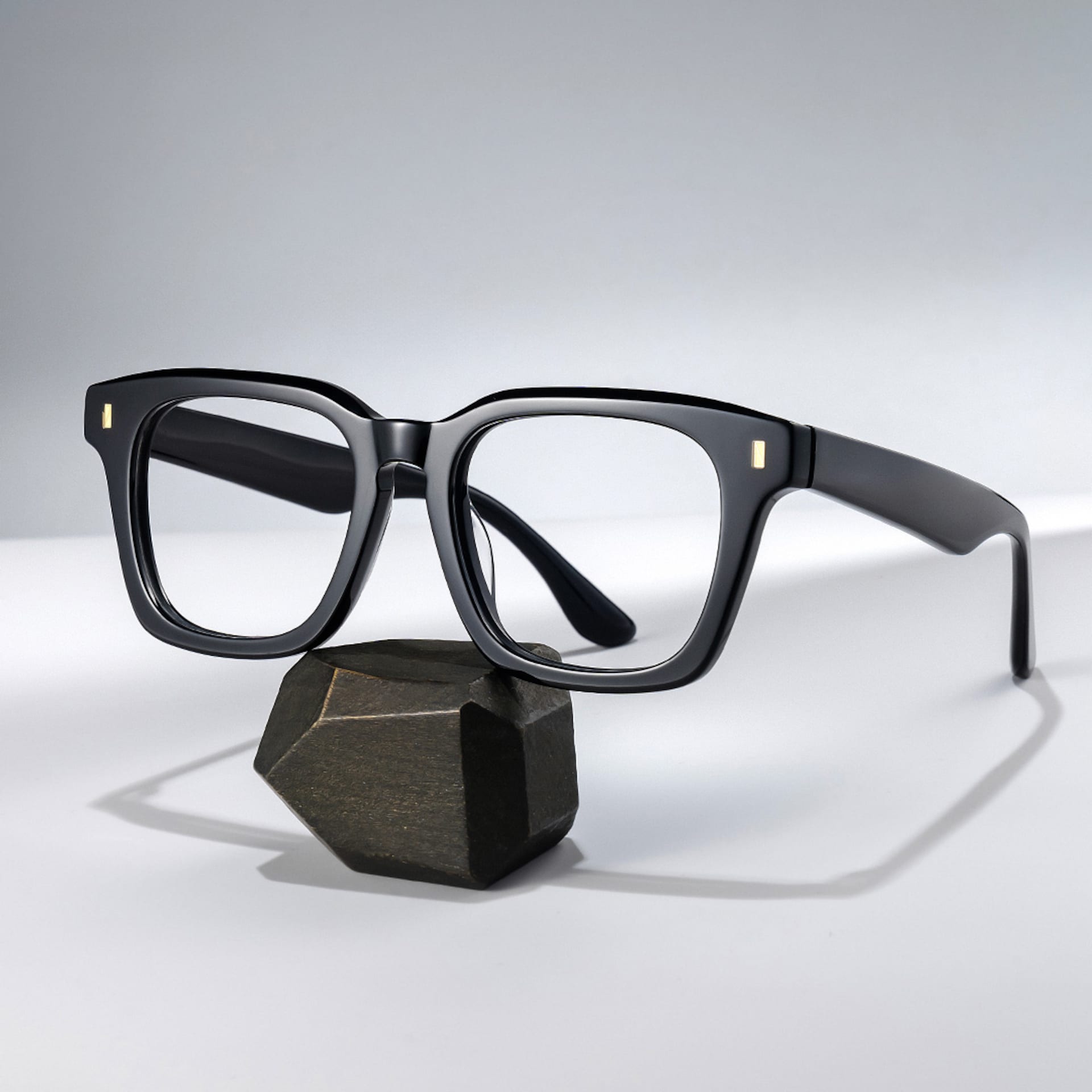 Men's Black Acetate Glasses0