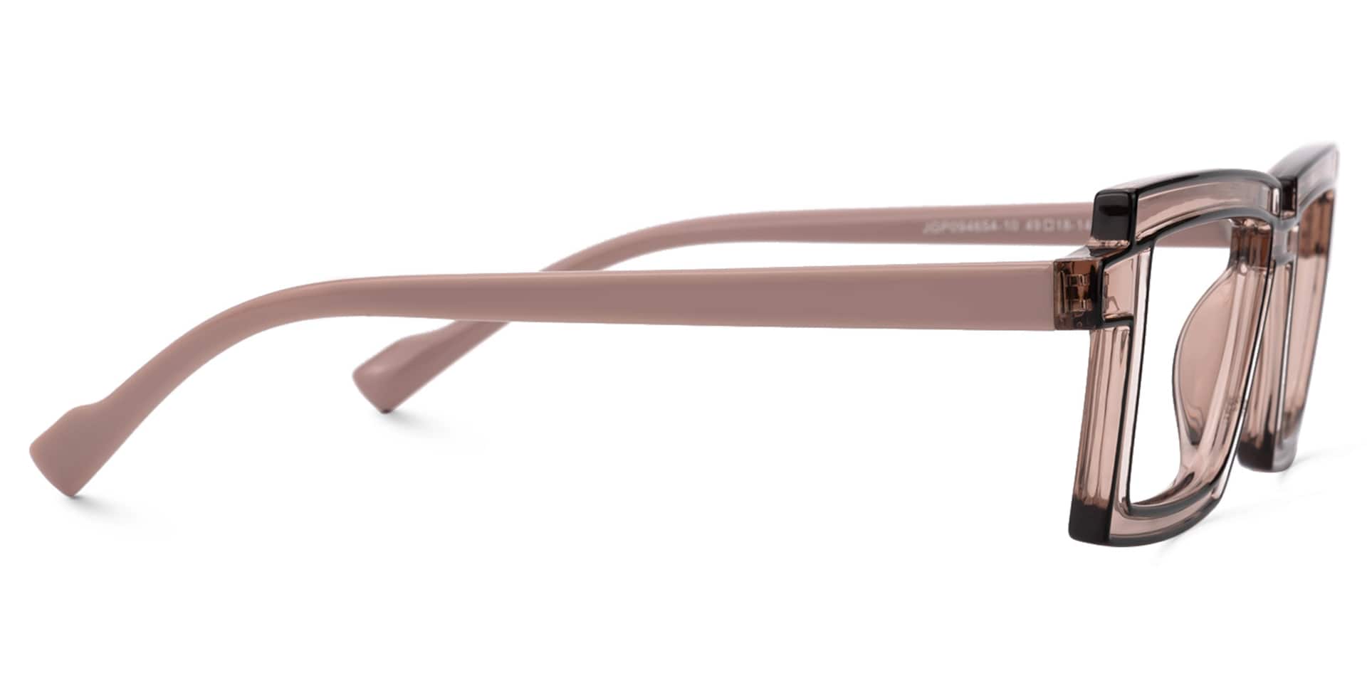 Zephyr Brown Rectangle Glasses, Cyberpunk Eyeglasses2