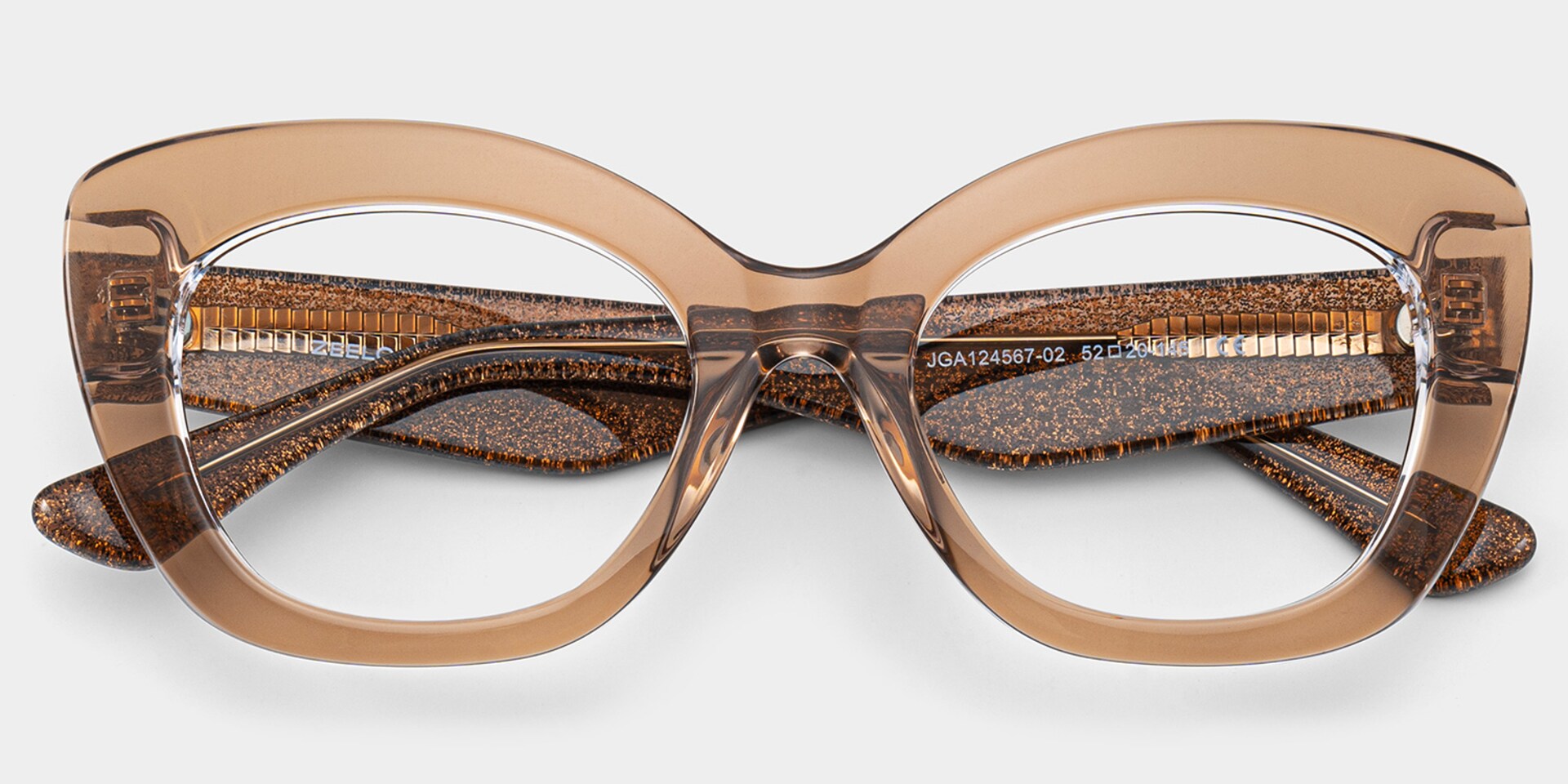 Mireille Butterfly Brown bling bling Eyeglass Frames | ZEELOOL3
