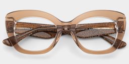 Mireille Butterfly Brown Glasses2