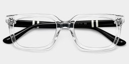 Fern Clear Rectangle Glasses2