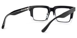 Holly Rectangle Black Glasses3