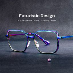 Maverick Multicolor Square Glasses0