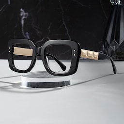 Yary Square Black Glasses0