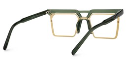 Cherelle Rectangle Green Glasses3