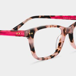Juliana Pink Tortoise Rectangle Glasses4