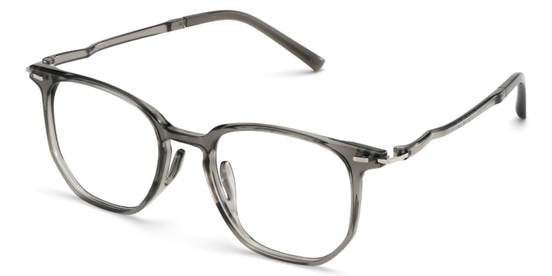 Geometric Gray Eyeglasses- Isla TR90 Frame Glasses3
