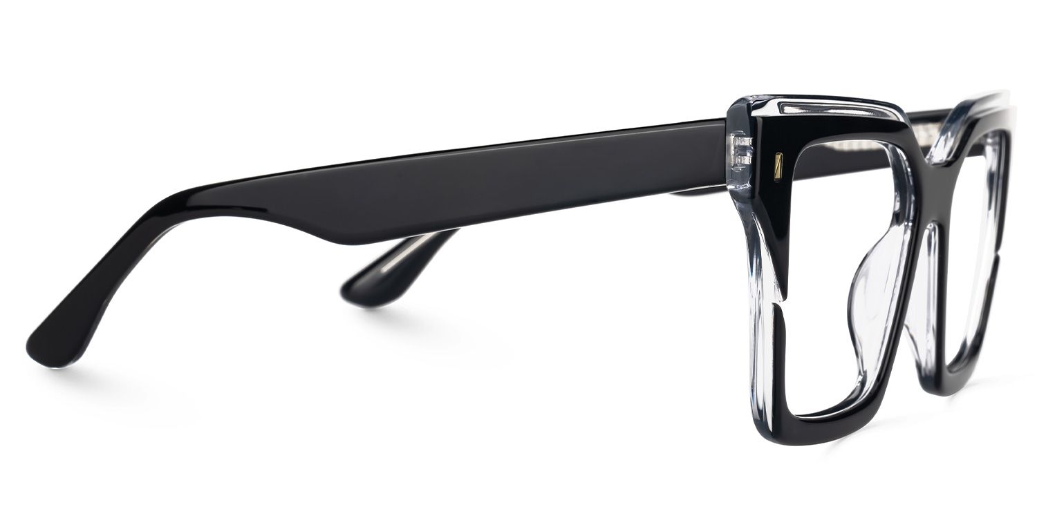 Square Jhordy Black Glasses deals -Zeelool Glasses2