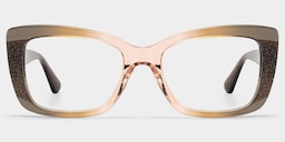 Leona Rectangle Brown Glasses2