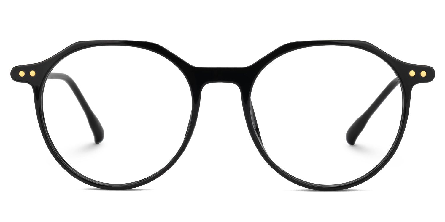 Round Tilly Black Color Frame Glasses | Zeelool0