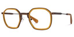 Collette Geometric Yellow Glasses1