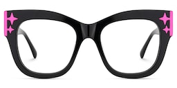 Minfia Square Black Glasses2