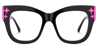 Minfia Square Black Glasses2