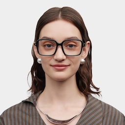 Talia Square Black Glasses0