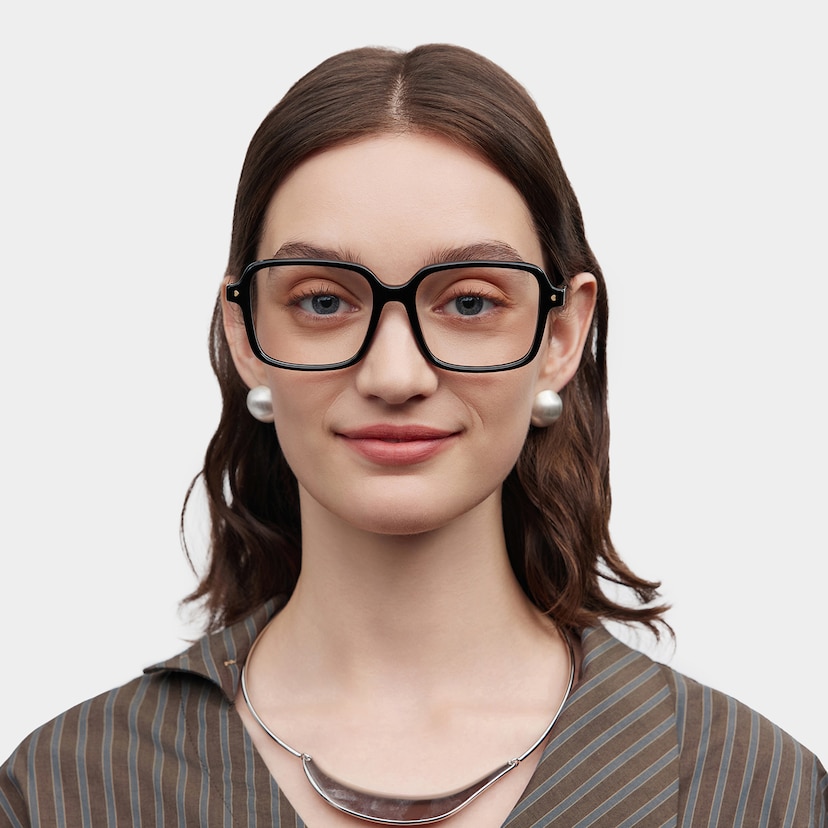 Talia Square Black Glasses