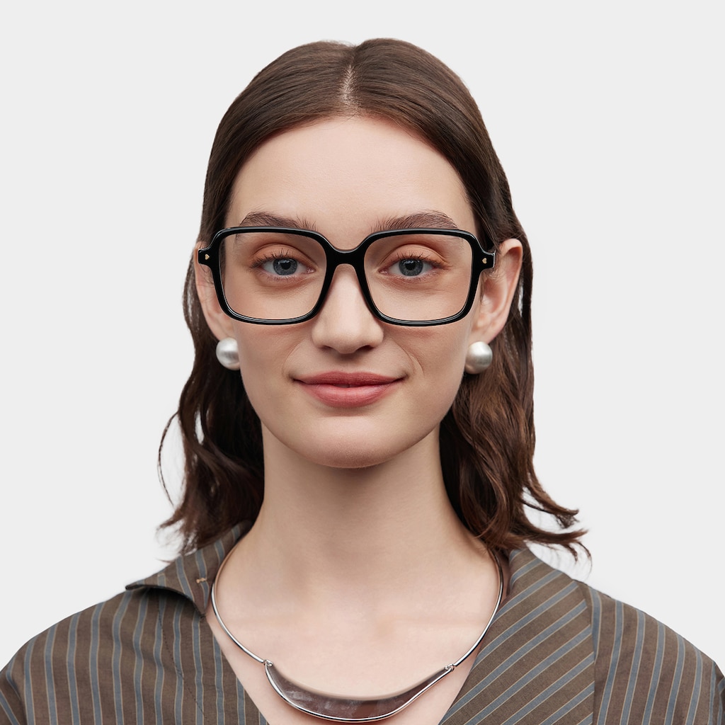 Talia Square Black Glasses