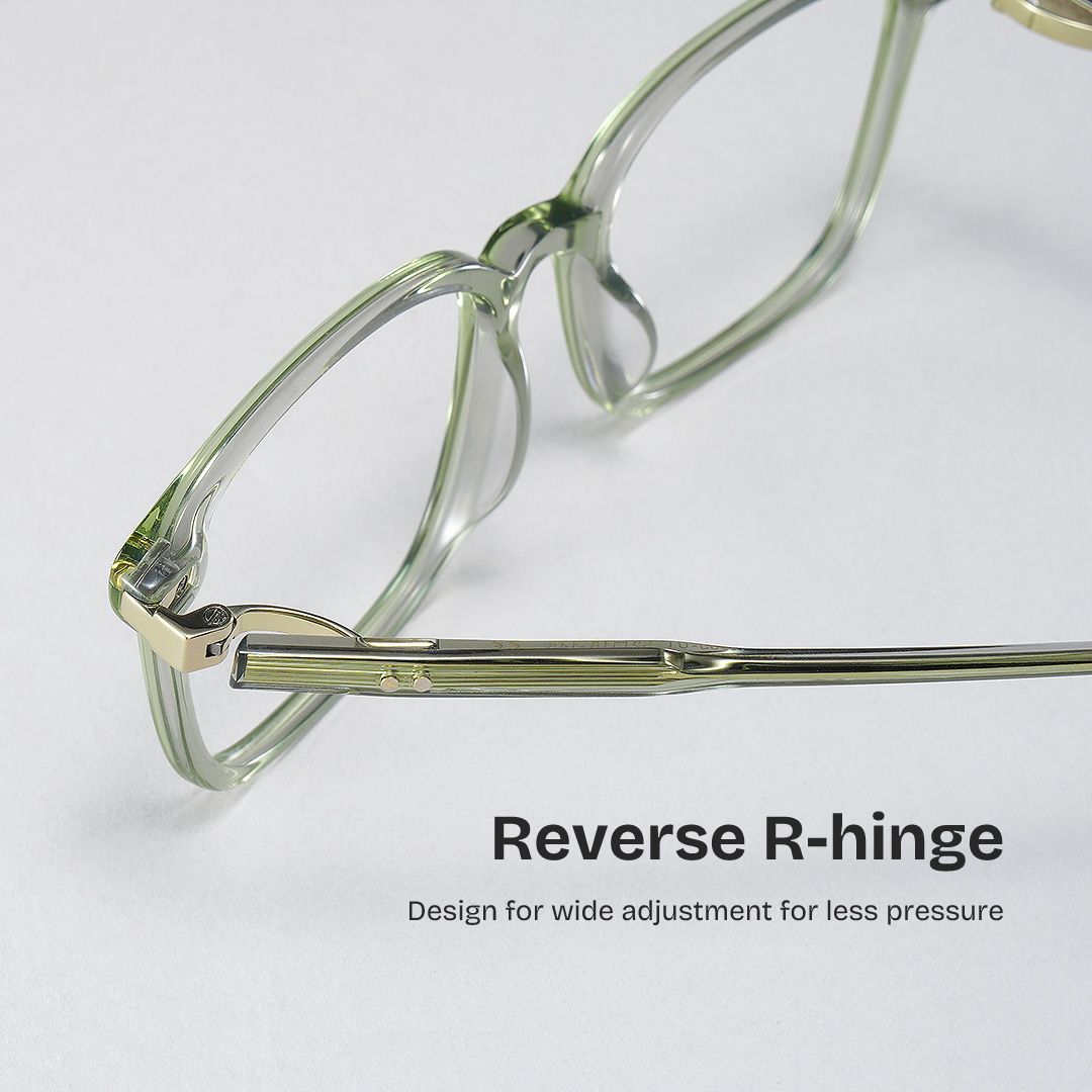 Zoe Green Frame Glasses with Square Frame Online | ZEELOOL3