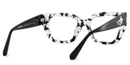 Flare Rectangle Cow Print Glasses5