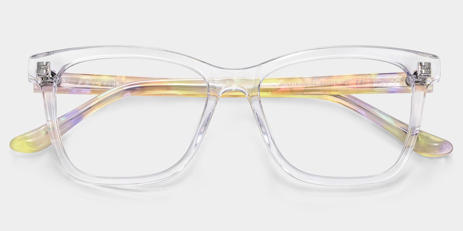 Faith Healing Glasses - Clear Rectangle Acetate Frames | ZEELOOL