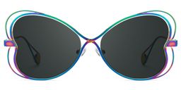 Aretha Geometric Iridescent Glasses0