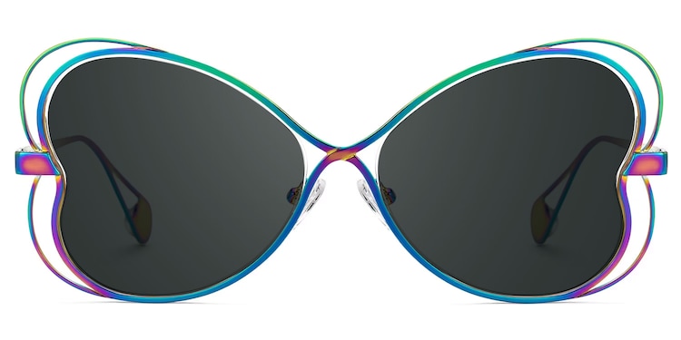 Aretha Geometric Iridescent Glasses