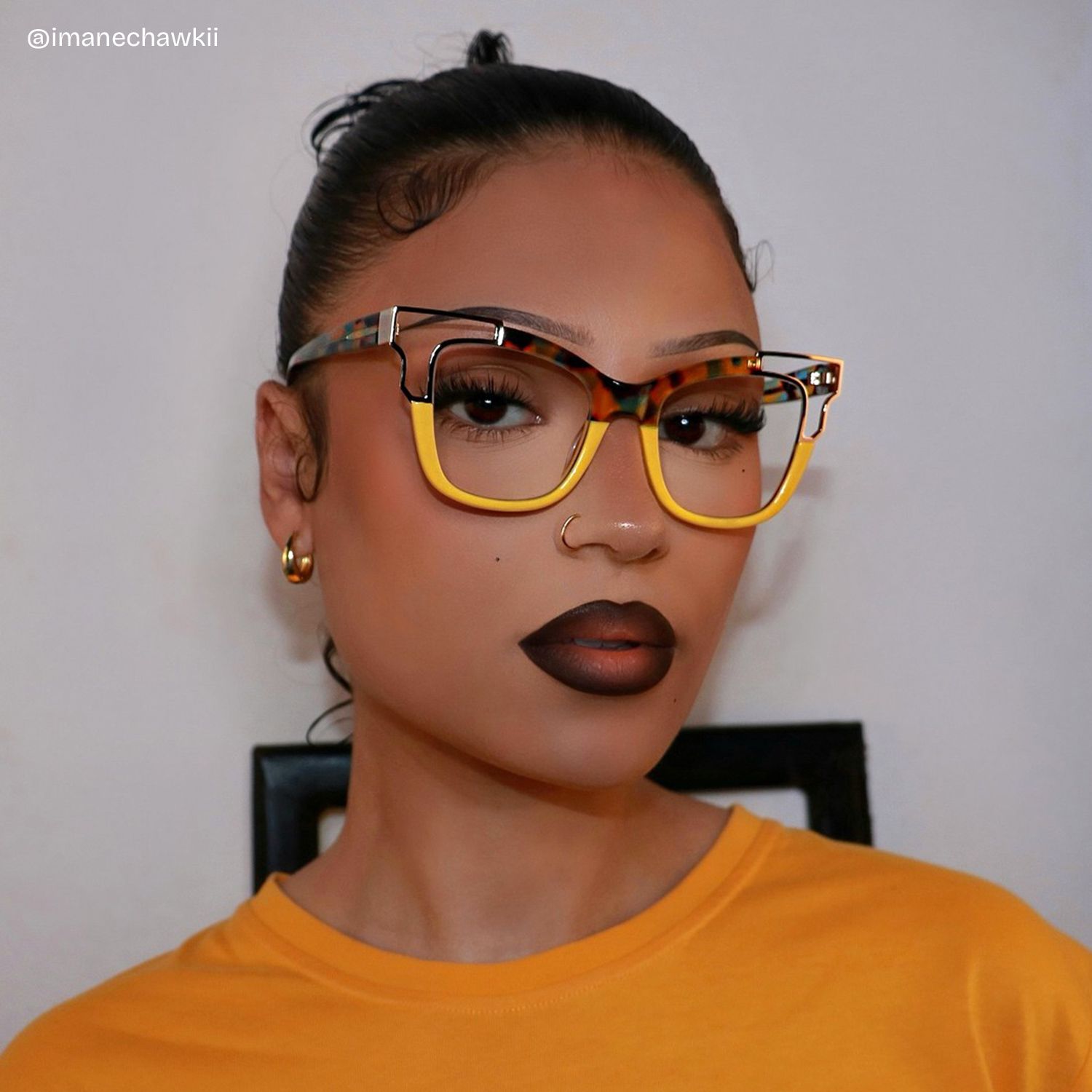 Rhoden Yellow Cateye Frame Glasses for Women | ZEELOOL