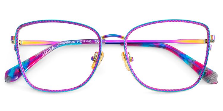 Ronan Rectangle Iridescent Glasses
