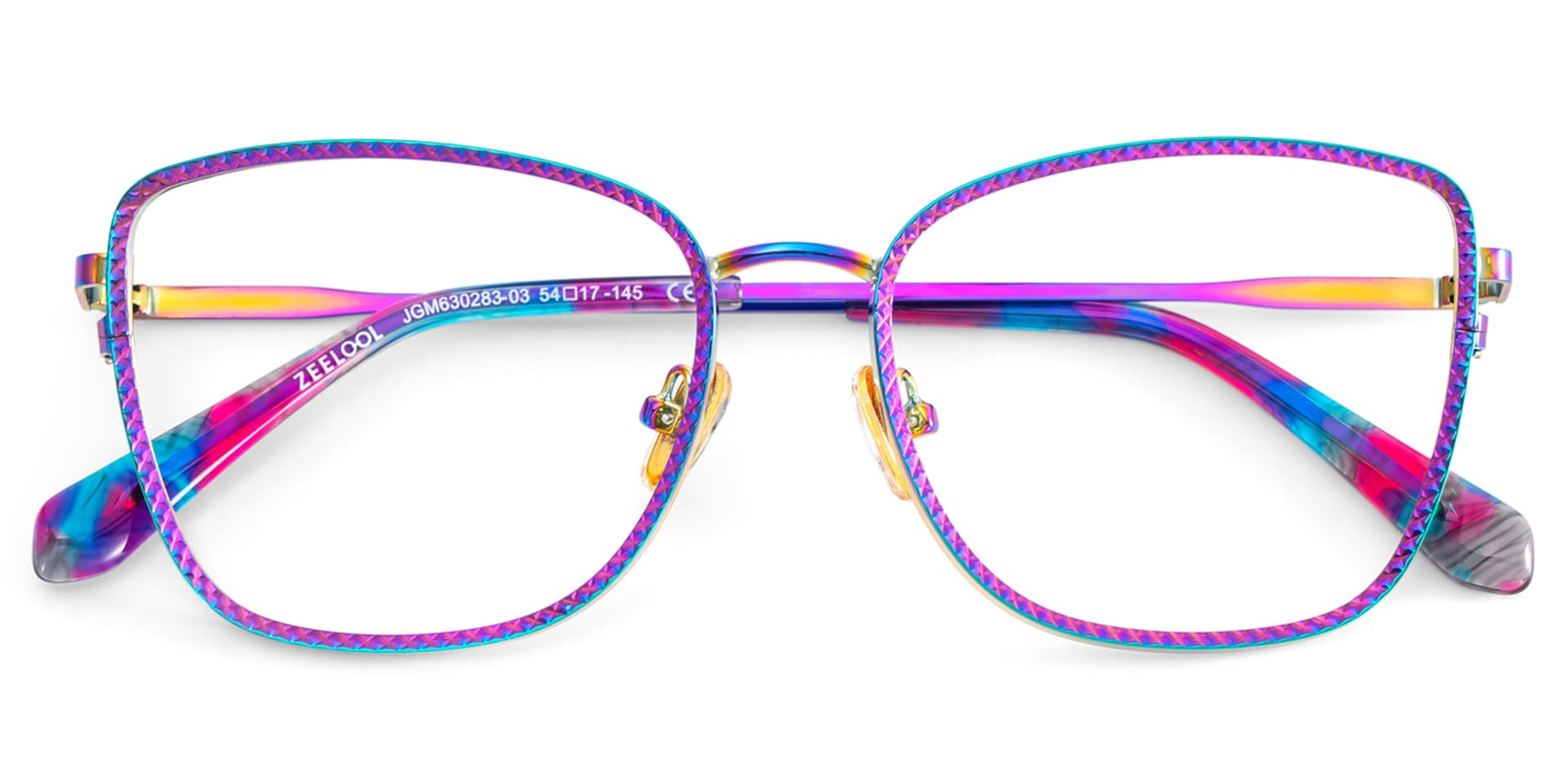 Ronan Eyeglasses in Rectangle Iridescent Frame | Zeelool1