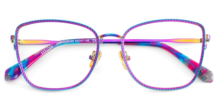Ronan Rectangle Iridescent Glasses
