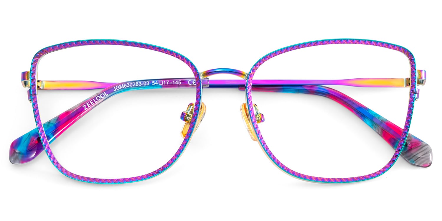Ronan Rectangle Iridescent Glasses