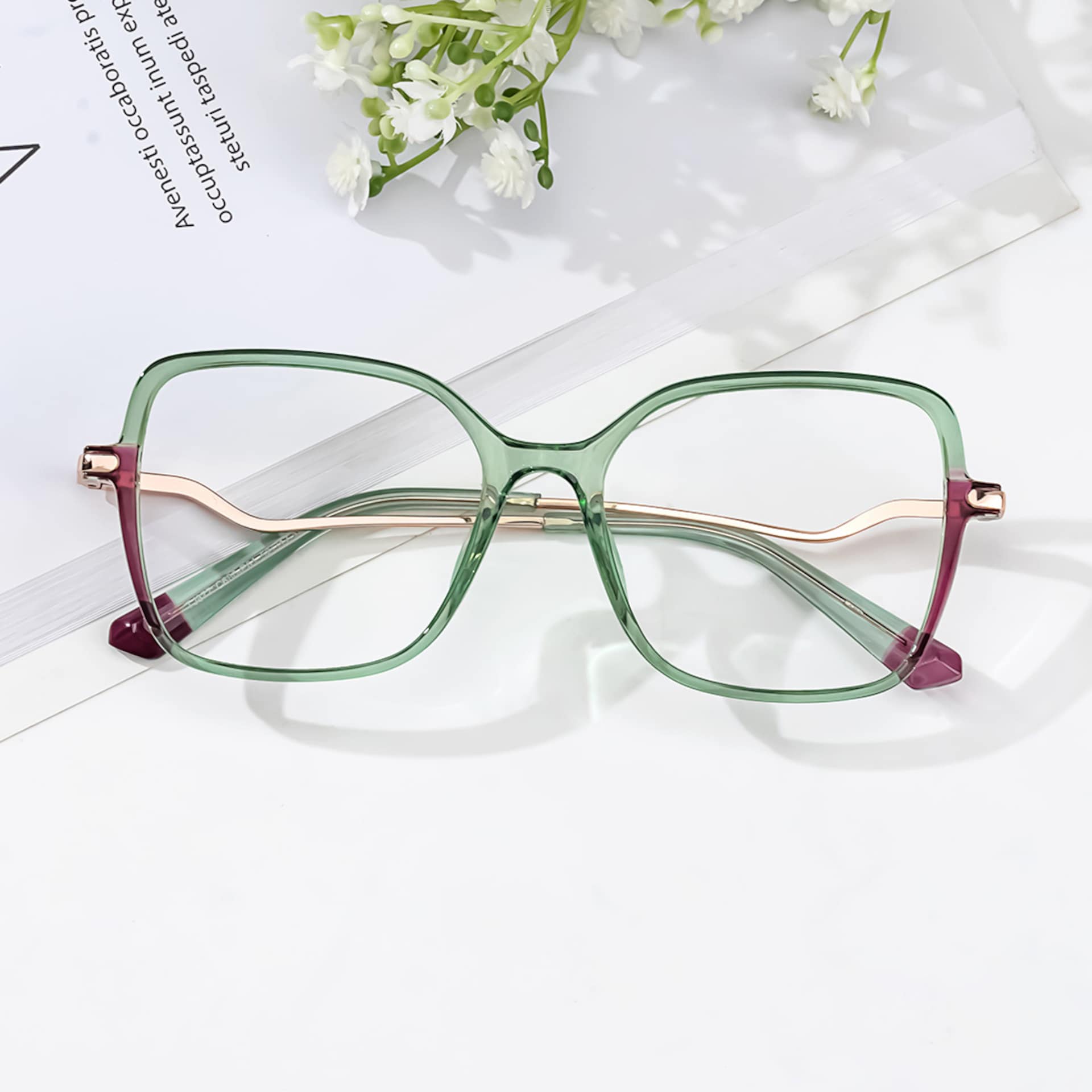 Rendon Square Green Glasses5