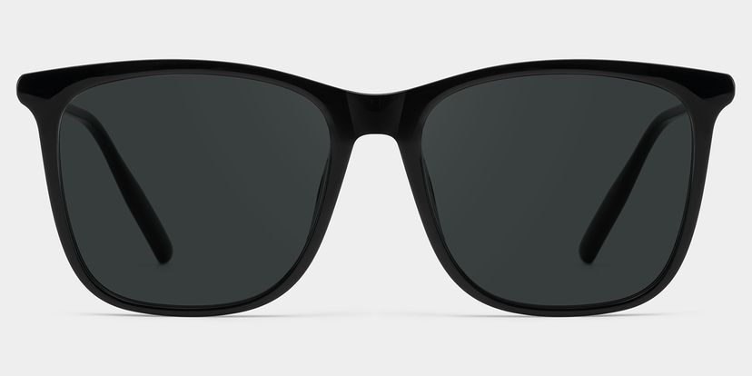 Malika Square Black Polarized Sunglasses