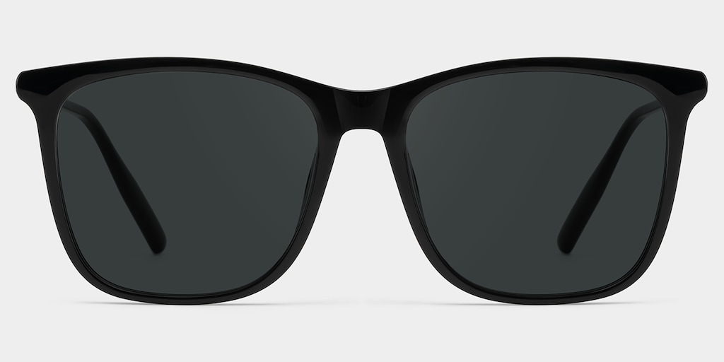 Malika Square Black Polarized Sunglasses