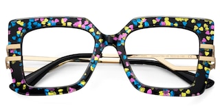 Poutine Square Pattern Glasses2