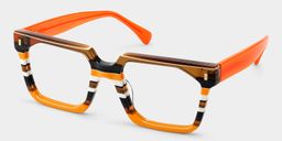 Laguer Orange Rectangle Glasses3