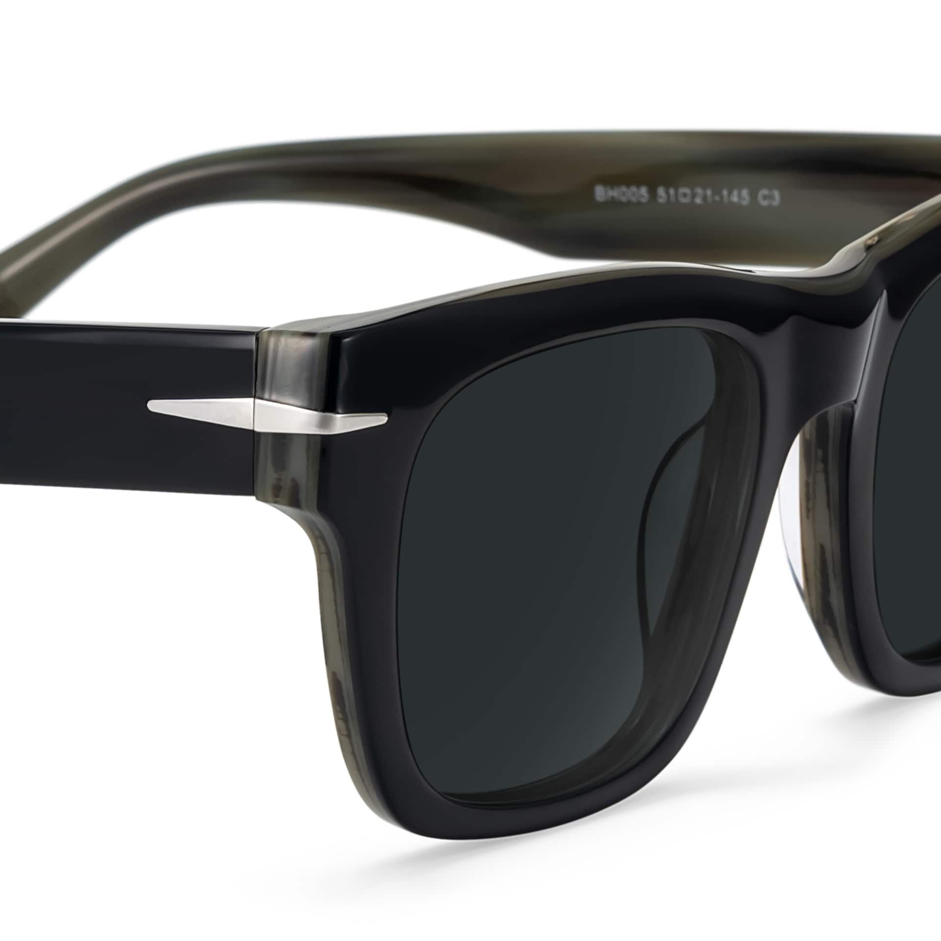 Renzo Rectangle Polarized Sunglasses in Acetate Material4
