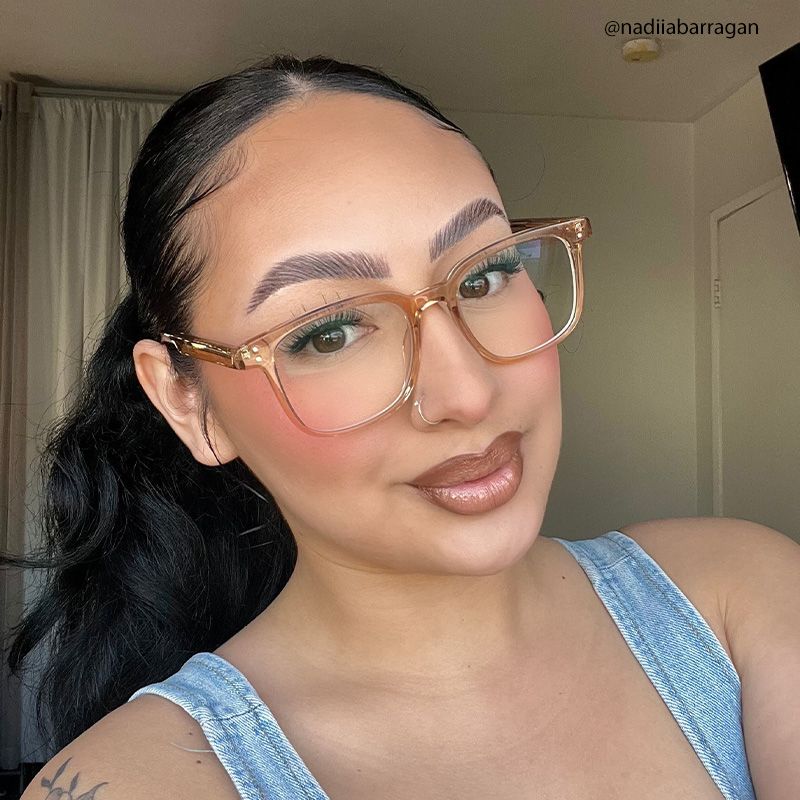 Rectangle Felixe Beige Glasses deals -Zeelool Glasses4