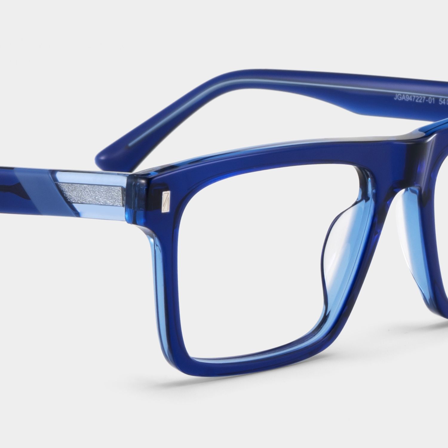 Rectangle Blue Eyeglasses- Henry Acetate Frame Glasses7