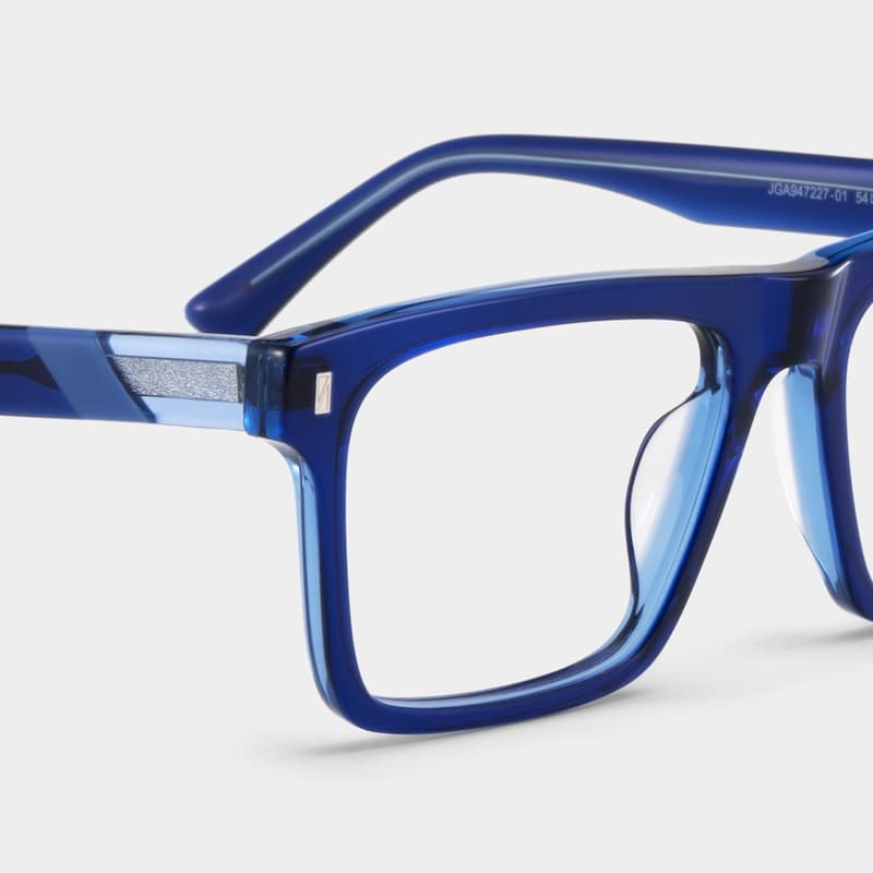 Rectangle Blue Eyeglasses- Henry Acetate Frame Glasses5