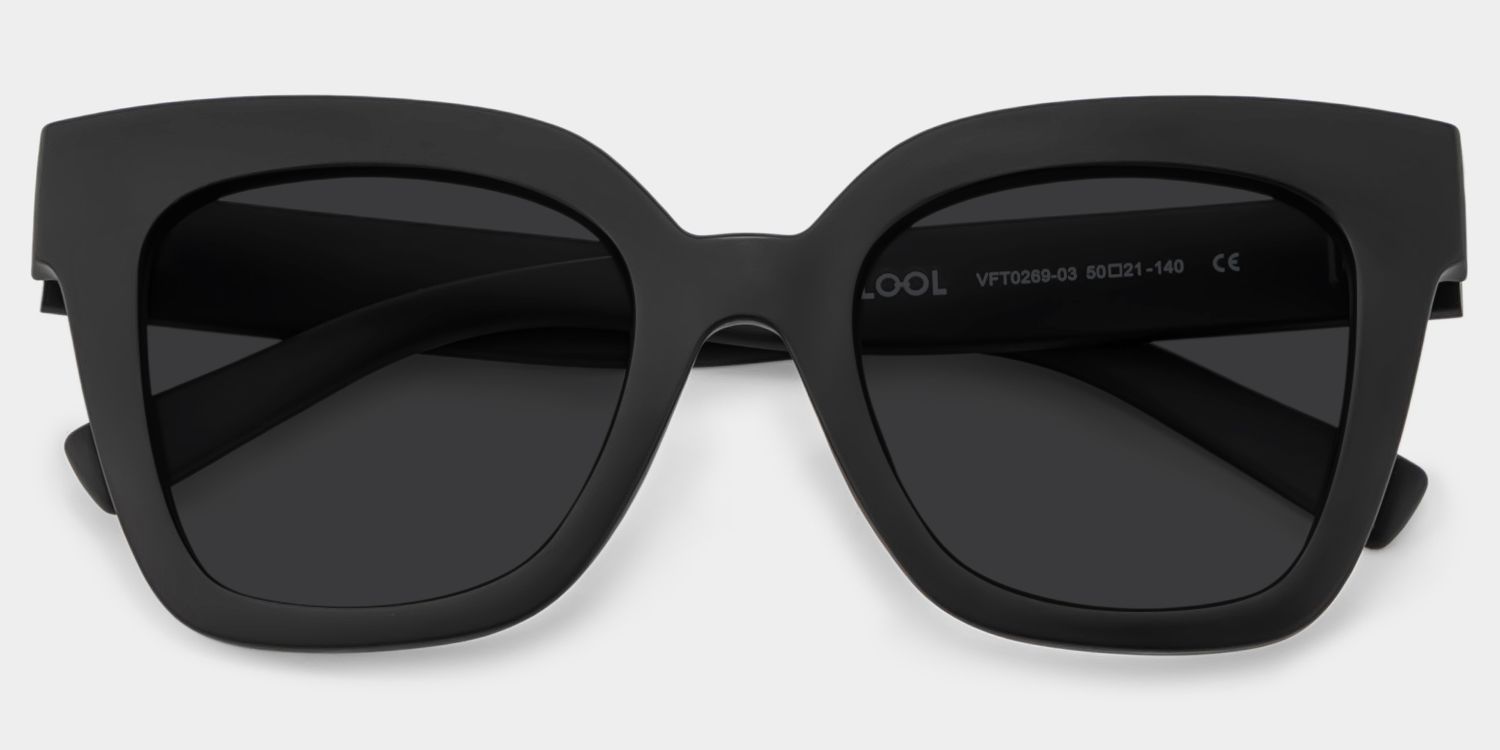 Malcolm Black Sunglasses with Square Frames | Zeelool1