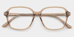 Clementine Light Brown Square Glasses2