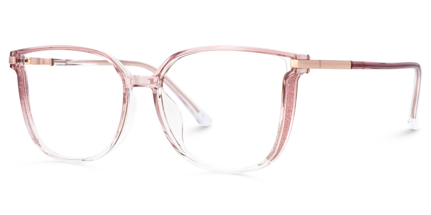 Rodz Square Pink Frame Glasses | Zeelool Optcial1