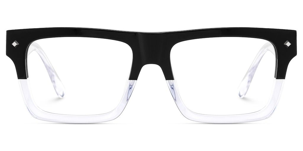 Trent Rectangle Black Crystal Glasses