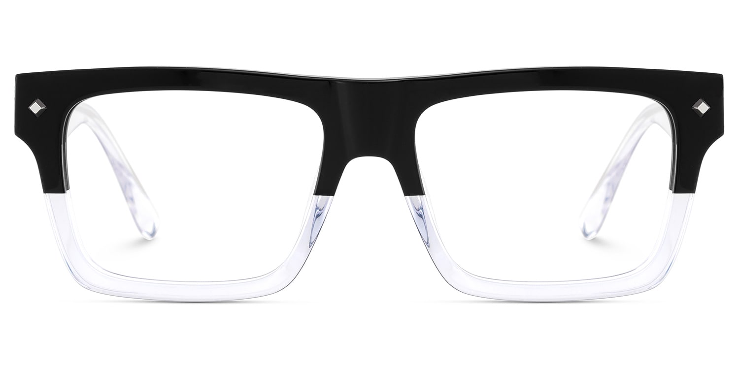 Trent Rectangle Black Crystal Glasses